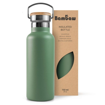 Butelka ze stali nierdzewnej Bambaw Sage Green 750 ml
