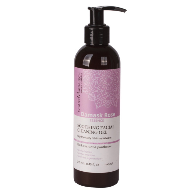 Łagodny żel do mycia twarzy z różą damasceńską i pantenolem 250 ml – Beaute Marrakech