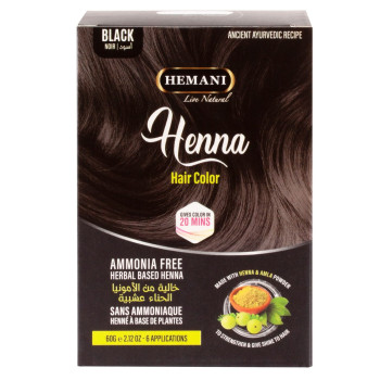 HENNA do włosów CZARNA 60g Hemani