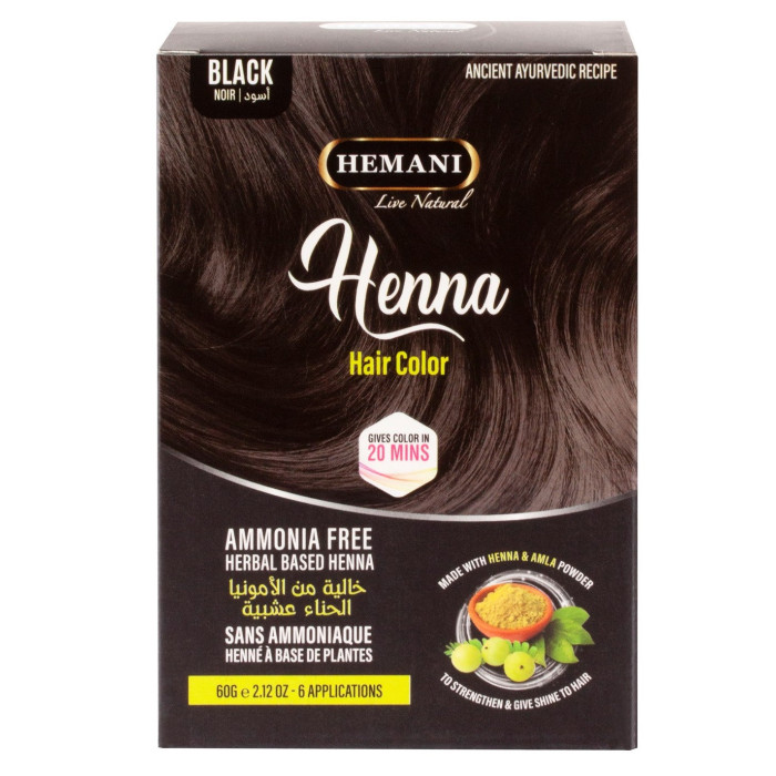 HENNA do włosów CZARNA 60g Hemani