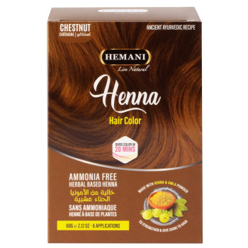 HENNA do włosów KASZTANOWA 60g Hemani