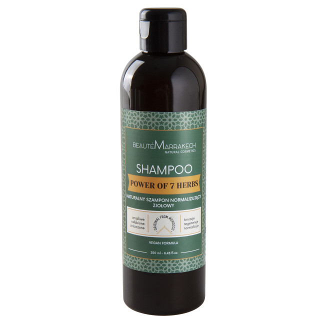 Normalizujący szampon ziołowy „Siła 7 Ziół” 250 ml – Beaute Marrakech