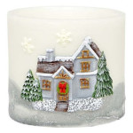 Lampion WINTER HOUSE owal 135/145 biały/szary Adpal
