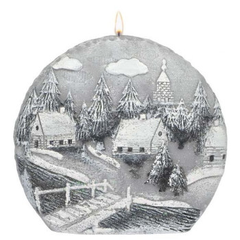 Świeca Winter Coming szara dysk 160/150/40 – Adpal
