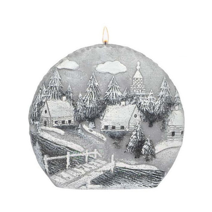 Świeca Winter Coming szara dysk 160/150/40 – Adpal