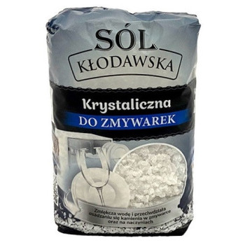 Sól kłodawska krystaliczna do zmywarek 1 kg skuteczna i czysta