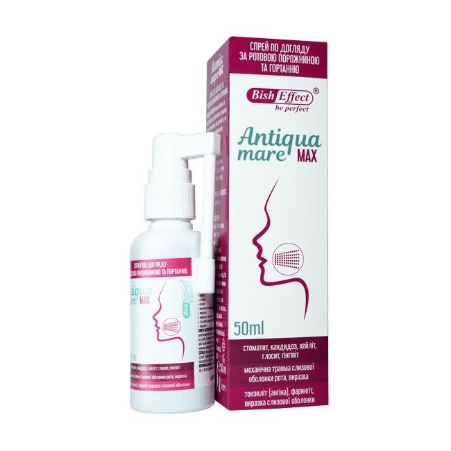 Spray do jamy ustnej i gardła z Biszofitem Antiqua Mare MAX 50ml BishEffect
