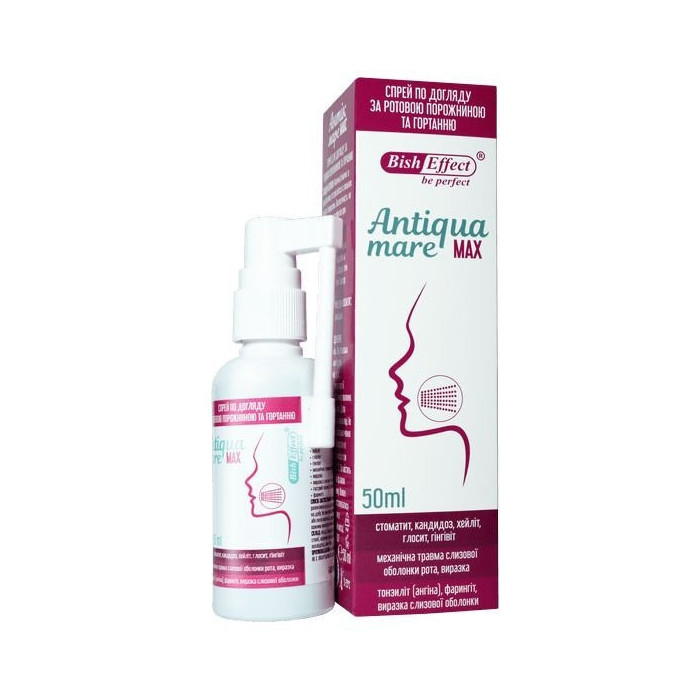 Spray do jamy ustnej i gardła z Biszofitem Antiqua Mare MAX 50ml BishEffect