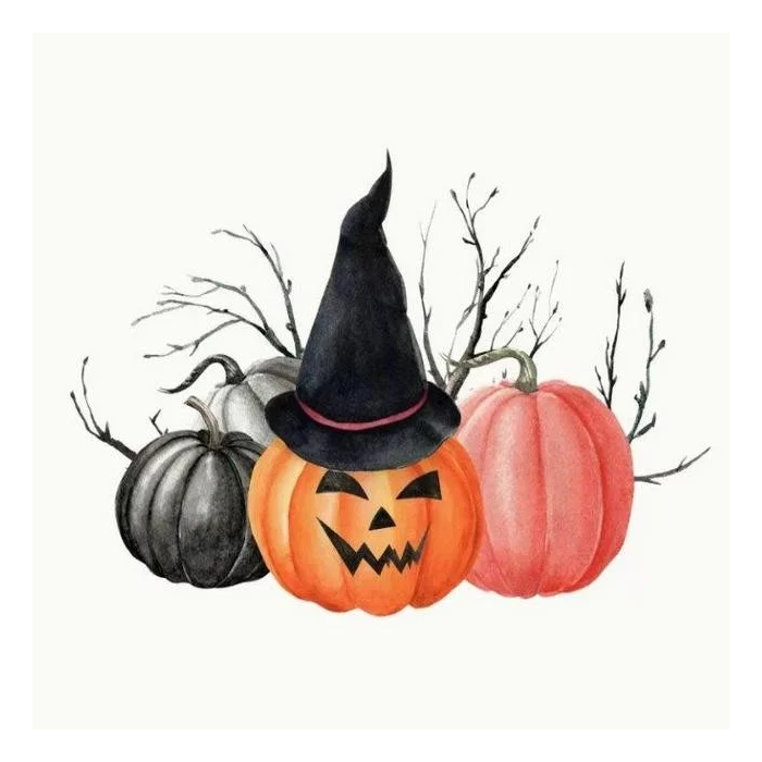 Poszewka dekoracyjna na poduszkę HALLOWEEN PUMPKINS 40x40cm