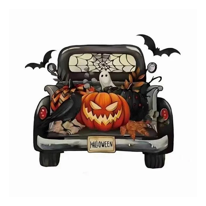 Poszewka dekoracyjna na poduszkę HALLOWEEN CAR 40x40cm