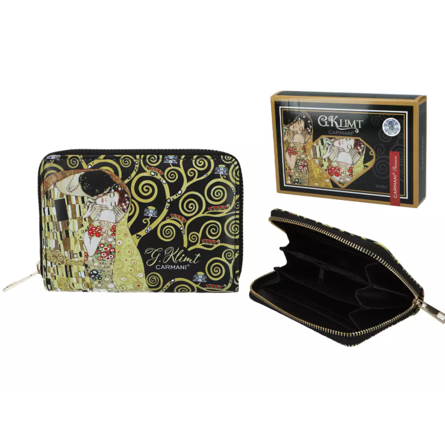 Portfel na suwak POCAŁUNEK Gustav Klimt CARMANI