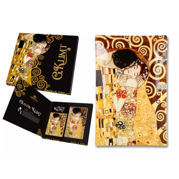Talerz dekoracyjny POCAŁUNEK Gustav Klimt 15x23cm CARMANI