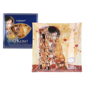 Talerz dekoracyjny POCAŁUNEK Gustav Klimt 30x30cm CARMANI