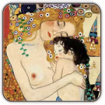 Komplet 6 podkładek korkowych MACIERZYŃSTWO Gustav Klimt CARMANI 10.5x10.5 cm