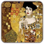 Komplet 6 podkładek korkowych ADELA Gustav Klimt CARMANI 10.5x10.5 cm