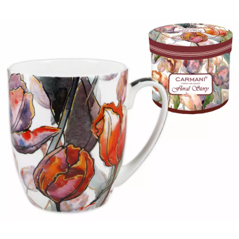 Kubek Camio FLORAL STORY Tulip 400ml Carmani