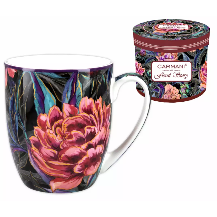Kubek Camio FLORAL STORY Piwonia 400ml Carmani