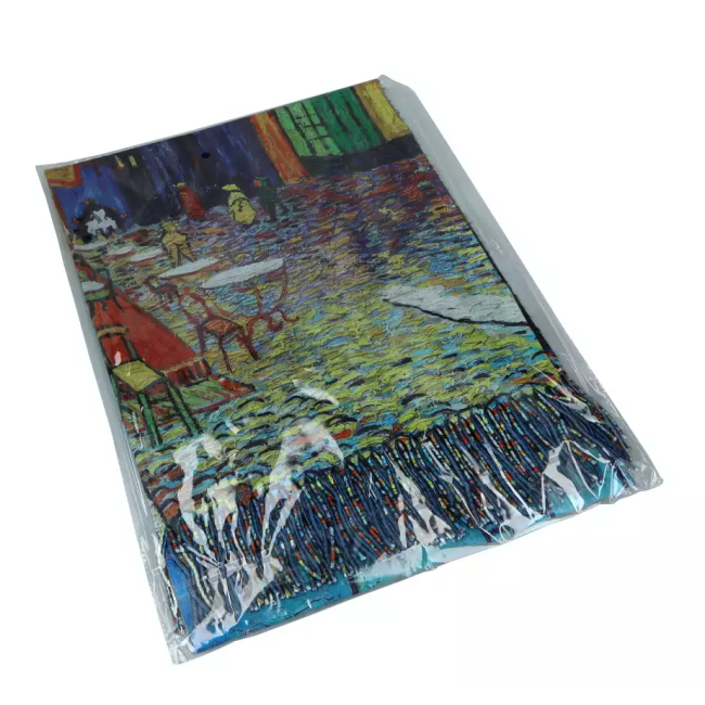 Szal damski Vincent van Gogh TARAS KAWIARNI W NOCY 70x200cm Carmani