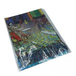 Szal damski Vincent van Gogh Taras kawiarni w nocy 70x200 cm CARMANI – elegancki szal