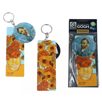 Przywieszka do torebki Breloczek do kluczy SŁONECZNIKI Vincent van Gogh CARMANI