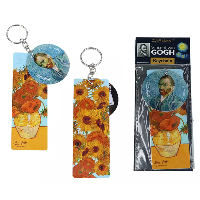 Przywieszka do torebki Breloczek do kluczy SŁONECZNIKI Vincent van Gogh CARMANI