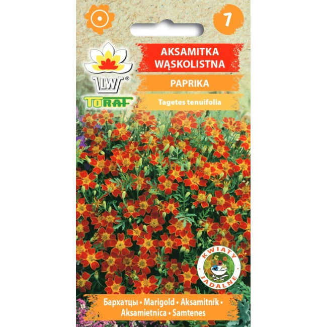 Aksamitka wąskolistna PAPRIKA 0,5g TORAF