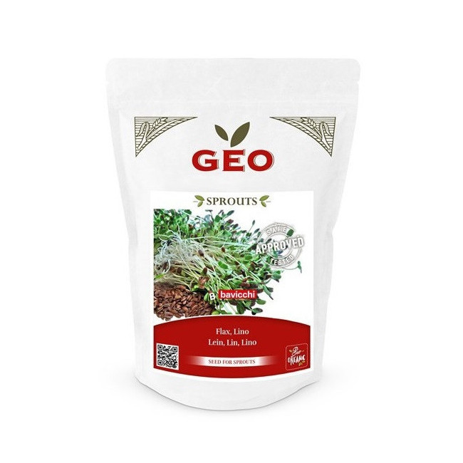 LEN Organiczne nasiona na kiełki 300g GEO BAVICCHI