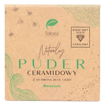 Naturalny PUDER ceramidowy z ochroną Blue Light 525 CIEPŁY PIASEK 7g Felicea