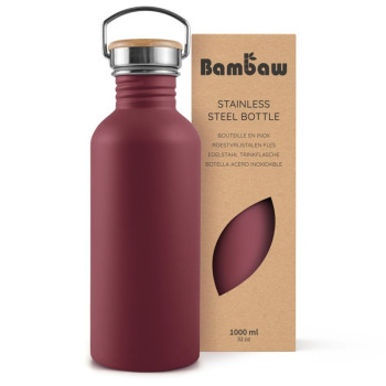 Butelka ze stali nierdzewnej Bambaw Red Berry 1L