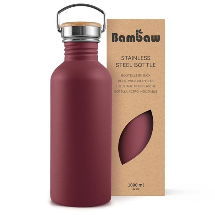 Butelka ze stali nierdzewnej Bambaw Red Berry 1L