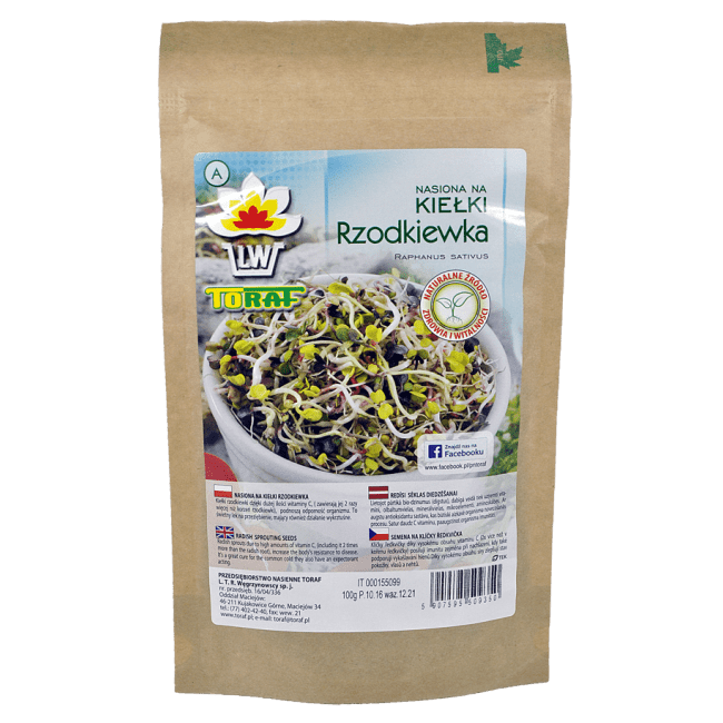 RZODKIEWKA nasiona na kiełki 500g TORAF