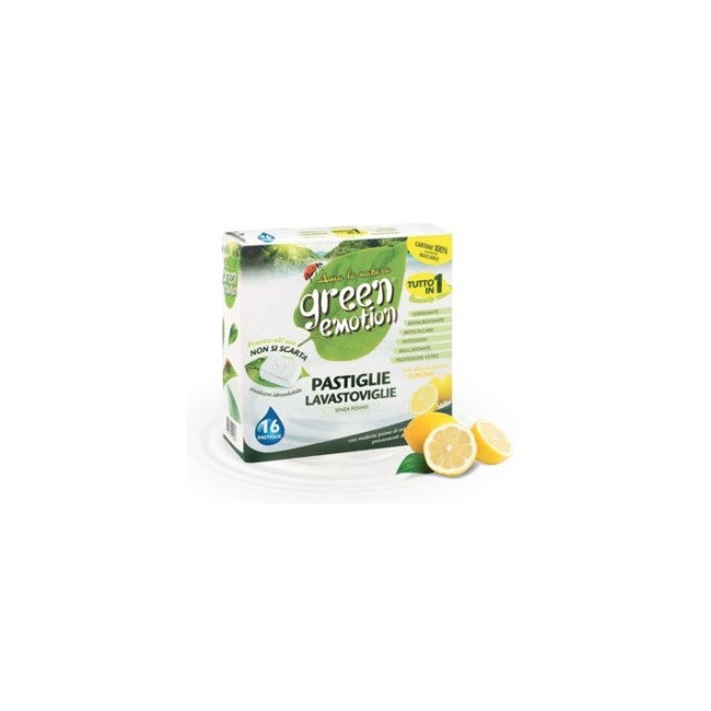 Green Emotion – ekologiczne tabletki do zmywarki cytrynowe 16 szt.