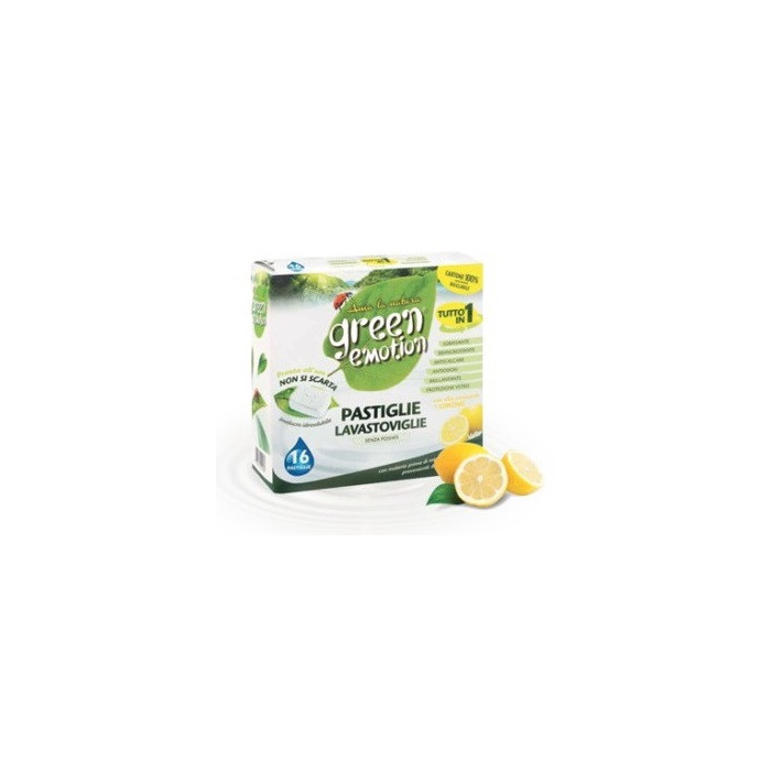 Green Emotion – ekologiczne tabletki do zmywarki cytrynowe 16 szt.