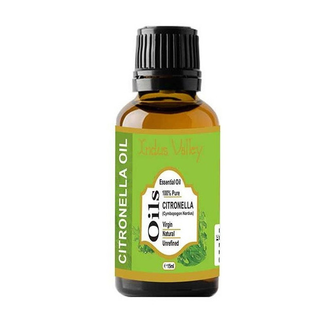 Olejek eteryczny cytronellowy 15 ml – Indus Valley | naturalny