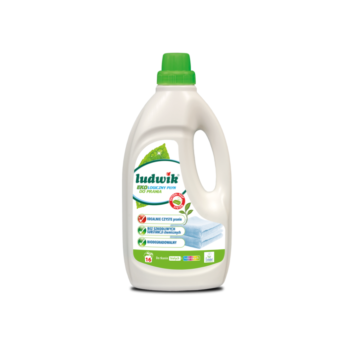Ludwik Ekologiczny płyn do prania 1 l – białe i kolorowe tkaniny, EU Ecolabel