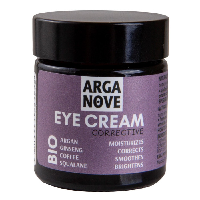 Nawilżająco-korygujący krem pod oczy BIO Argan Żeń-szeń Kawa 30 ml Arganove