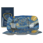 Talerz dekoracyjny Vincent van Gogh Gwiaździsta Noc 30x22 cm CARMANI