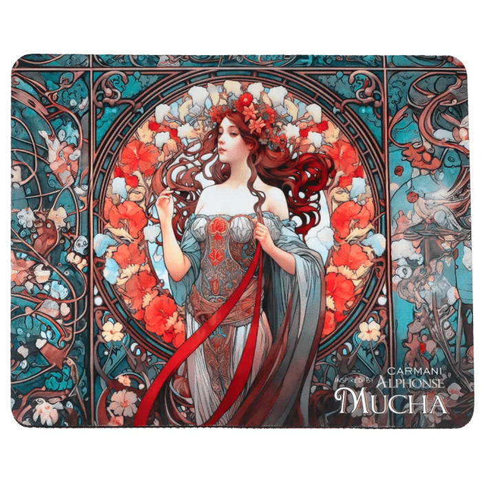 Podkładka pod mysz komputerową A. Mucha Poppy (Maki) CARMANI 19,5x24,5 cm