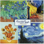 Podkładka szklana Vincent van Gogh mix CARMANI 11,5x11,5 cm