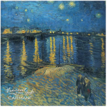 Podkładka szklana Vincent van Gogh Gwiaździsta noc nad Rodanem CARMANI 11,5x11,5 cm