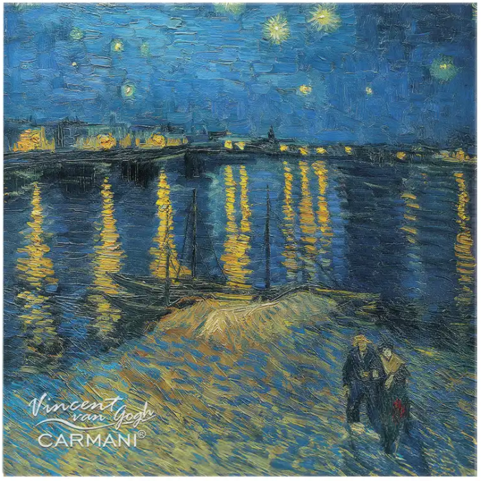 Podkładka szklana Vincent van Gogh Gwiaździsta noc nad Rodanem CARMANI 11,5x11,5 cm