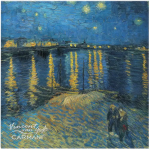 Podkładka szklana Vincent van Gogh Gwiaździsta noc nad Rodanem CARMANI 11,5x11,5 cm