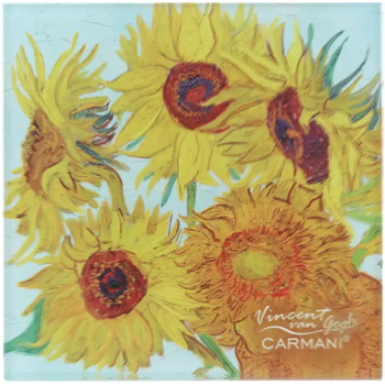 Podkładka szklana Vincent van Gogh Słoneczniki CARMANI 11,5x11,5 cm