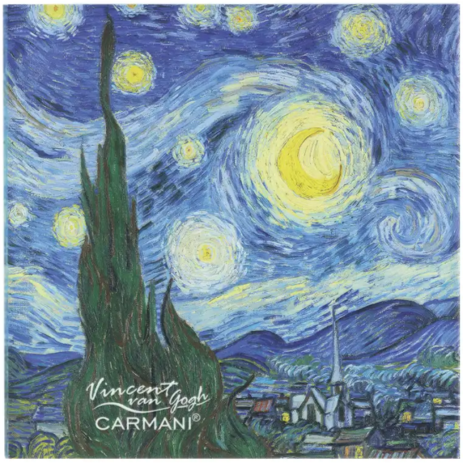 Podkładka szklana Vincent van Gogh Gwiaździsta noc CARMANI 11,5x11,5 cm