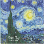 Podkładka szklana Vincent van Gogh Gwiaździsta noc CARMANI 11,5x11,5 cm