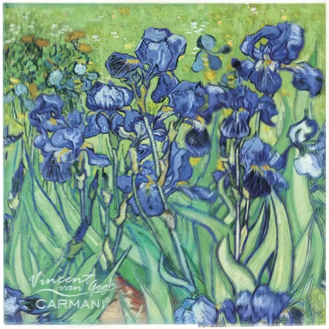 Podkładka szklana Vincent van Gogh Irysy CARMANI 11,5x11,5 cm