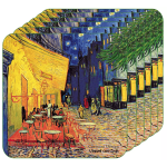 Komplet 6 podkładek korkowych Vincent van Gogh Café Terrace at Night CARMANI 10,5x10,5 cm