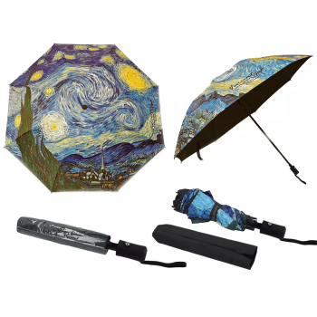 Parasol automatyczny składany Vincent van Gogh Gwiaździsta noc CARMANI (dekoracja na wierzchu)