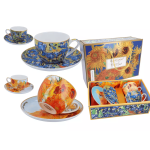 Komplet 2 filiżanek ze spodkami Vincent van Gogh Słoneczniki i Irysy CARMANI 0,25 l