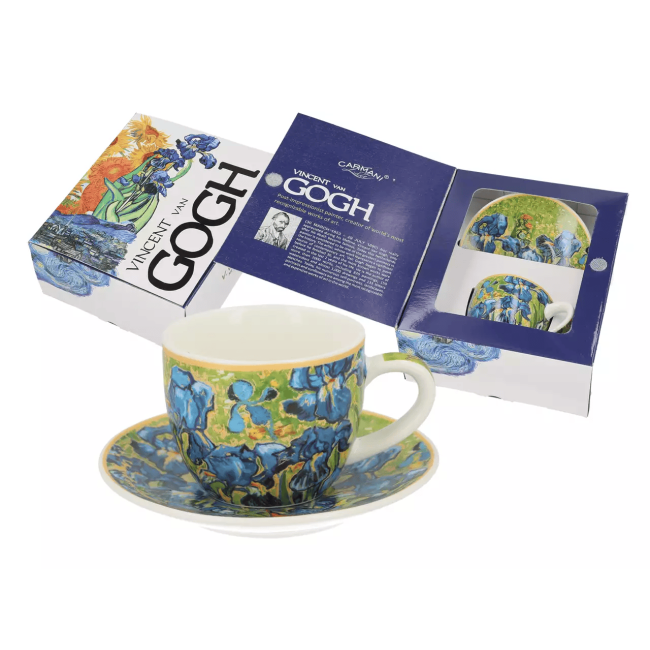 Filiżanka espresso ze spodkiem Vincent van Gogh Irysy CARMANI 80 ml